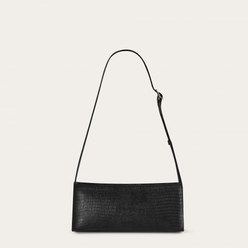 Monique Bag M, black lizard